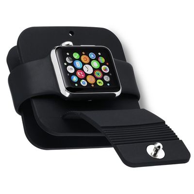 Βάση κιβωτίων πορτοφολιών κατόχων καλωδίων αποβαθρών στάσεων κουρδιστηριών καλωδίων χρέωσης σιλικόνης για το ρολόι 4 της Apple για Iwatch 38MM 42MM