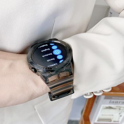Πολύχρωμο πλάτος 23mm διαφανής παγετώνας λουριών TPU για το ρολόι GT2 Huawei